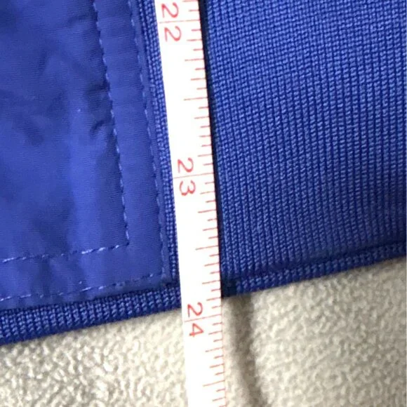 Six Flags Blue Hooded Jacket XS Nylon Shell Polyester Fleece Lining Full Zip Vin - Picture 5 of 5